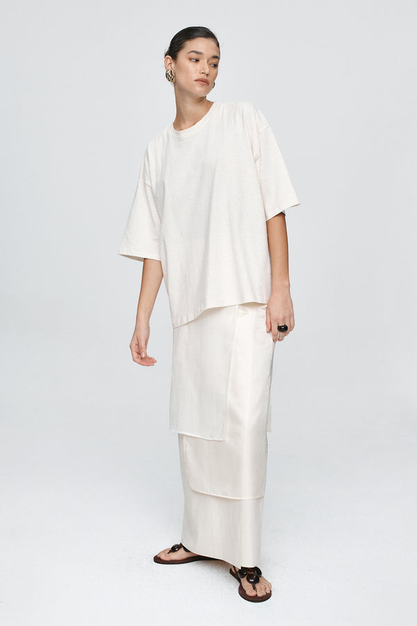 AUSTIN TEE - OAT MARLE