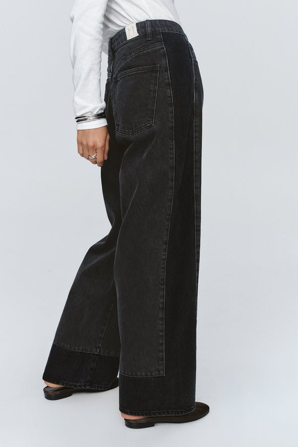 BORDER JEAN - BLACK/BLACK WASHED