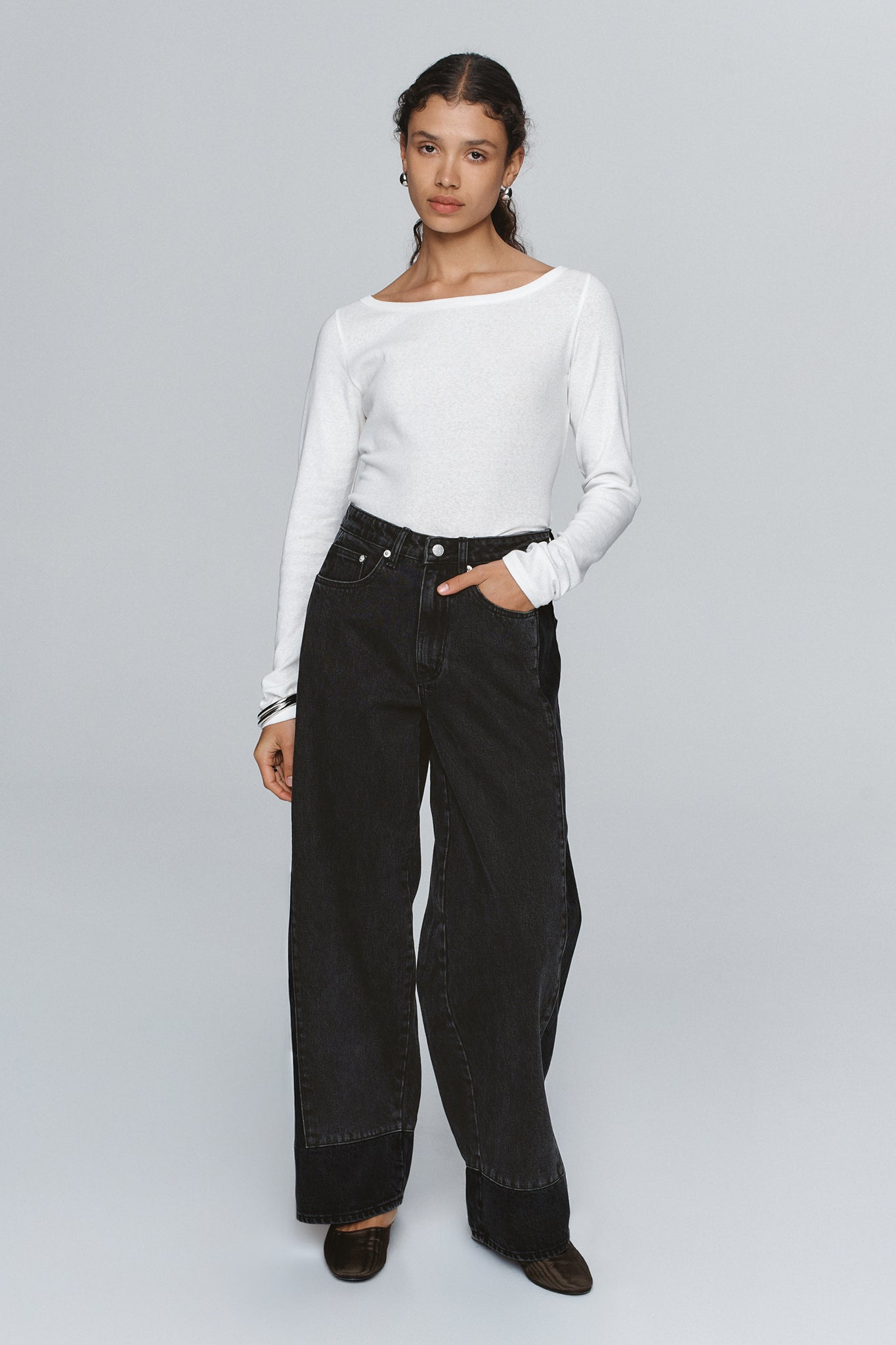 BORDER JEAN - BLACK/BLACK WASHED