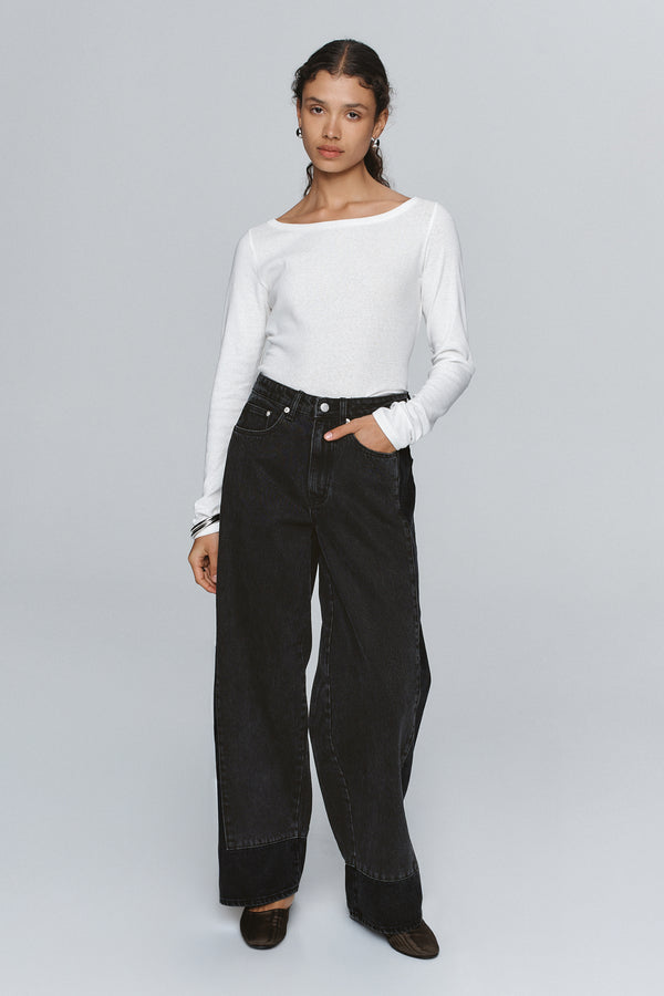 BORDER JEAN - BLACK/BLACK WASHED