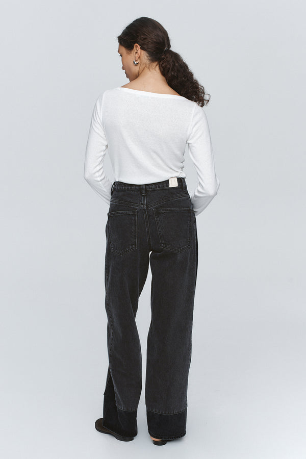 BORDER JEAN - BLACK/BLACK WASHED