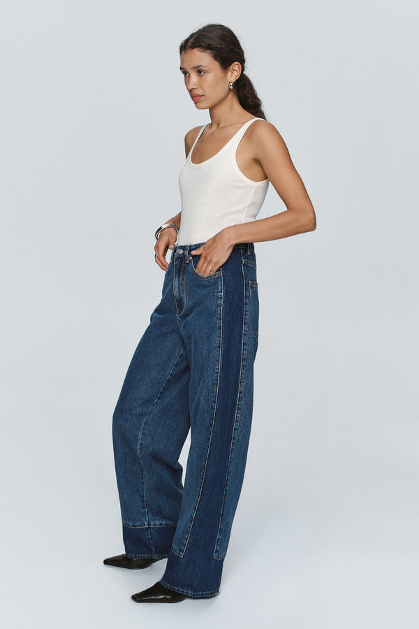 BORDER JEAN - INDIGO/WASHED INDIGO