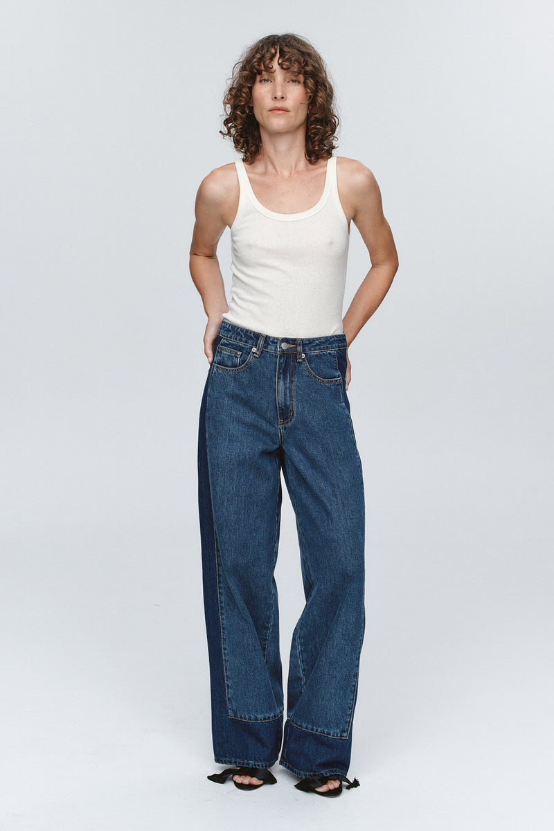 BORDER JEAN - WASHED INDIGO