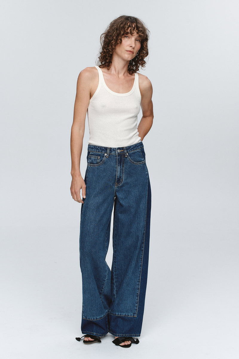 BORDER JEAN - WASHED INDIGO