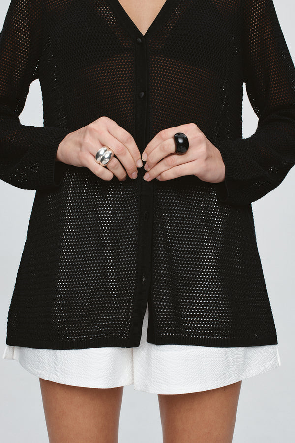 CALLA CARDIGAN - BLACK