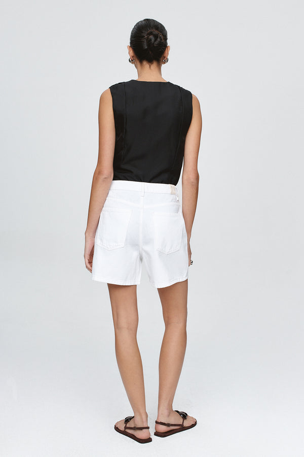 CLASSIC JEAN SHORT - BLANC
