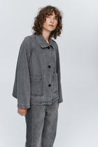 CROPPED PEA JACKET - STONE