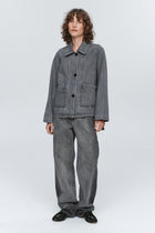 CROPPED PEA JACKET - STONE