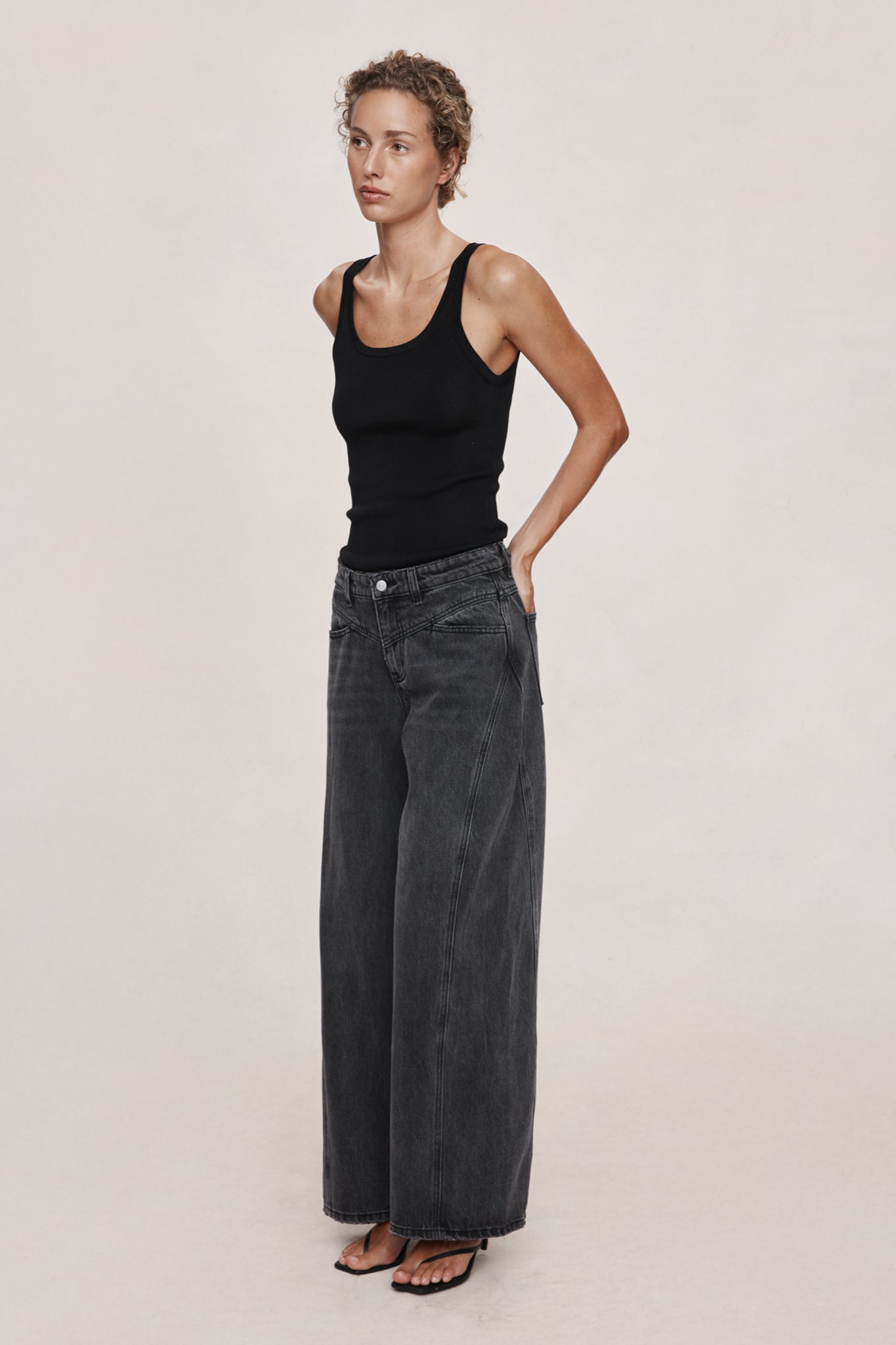 CROSS STITCH JEAN - FADED BLACK