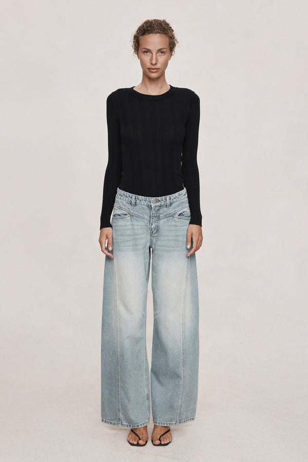 CROSS STITCH JEAN - FADED BLUE