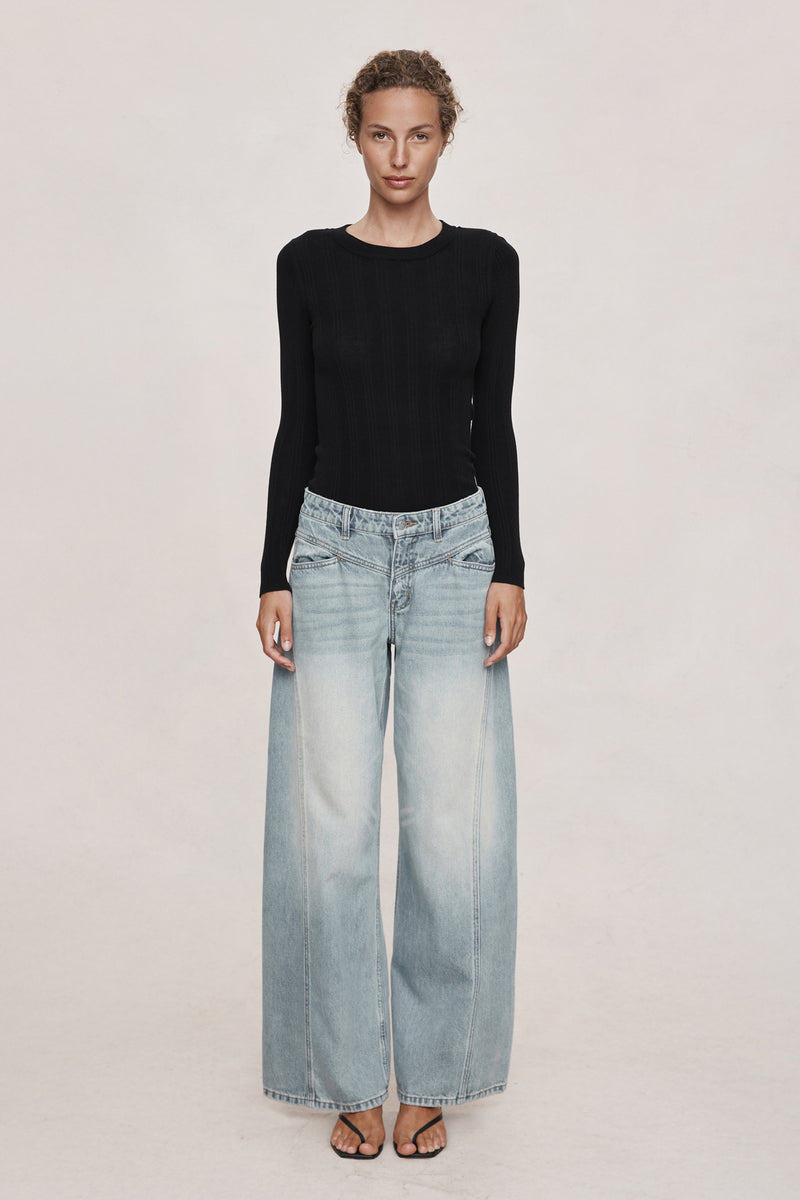 CROSS STITCH JEAN - FADED BLUE