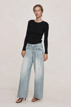 CROSS STITCH JEAN - FADED BLUE