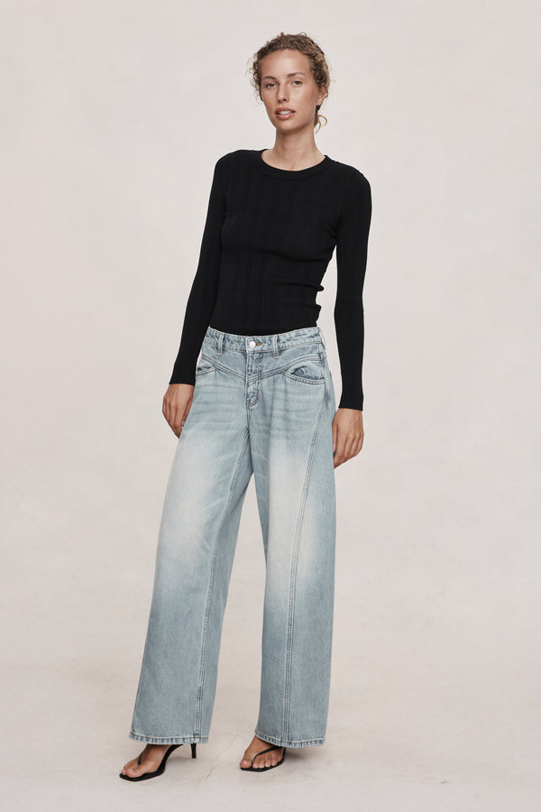 CROSS STITCH JEAN - FADED BLUE