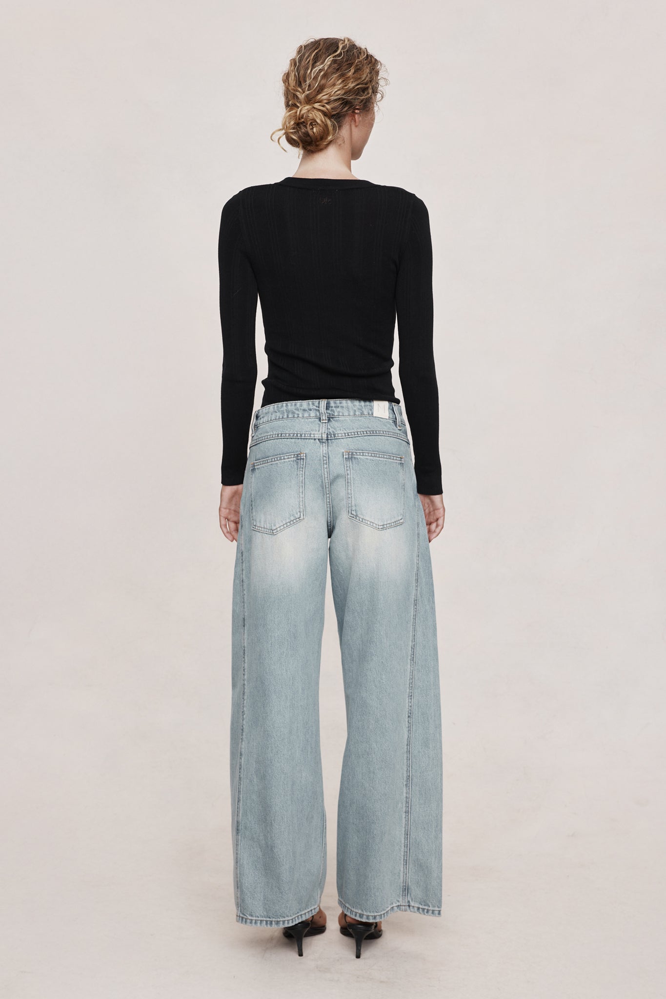 CROSS STITCH JEAN - FADED BLUE