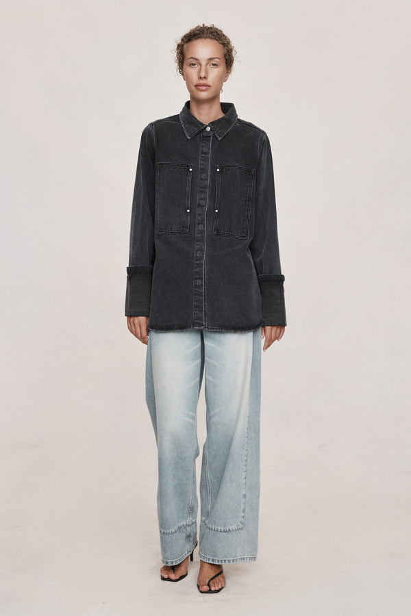 CROSTA SHIRT - FADED BLACK