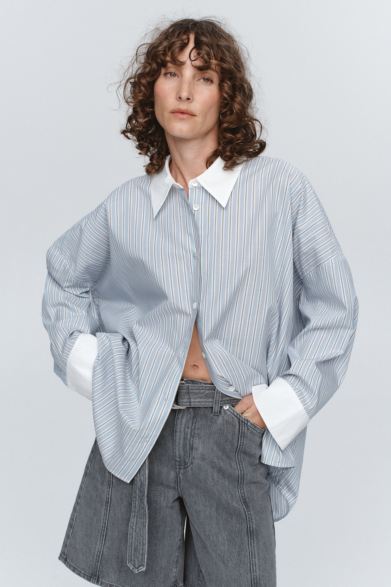 EDIE SHIRT - BLEU STRIPE