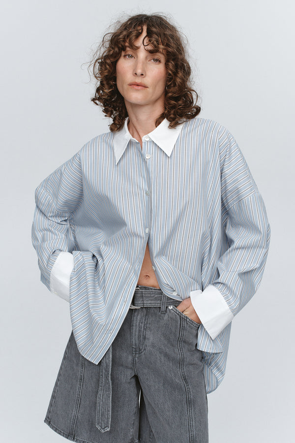 EDIE SHIRT - BLEU STRIPE