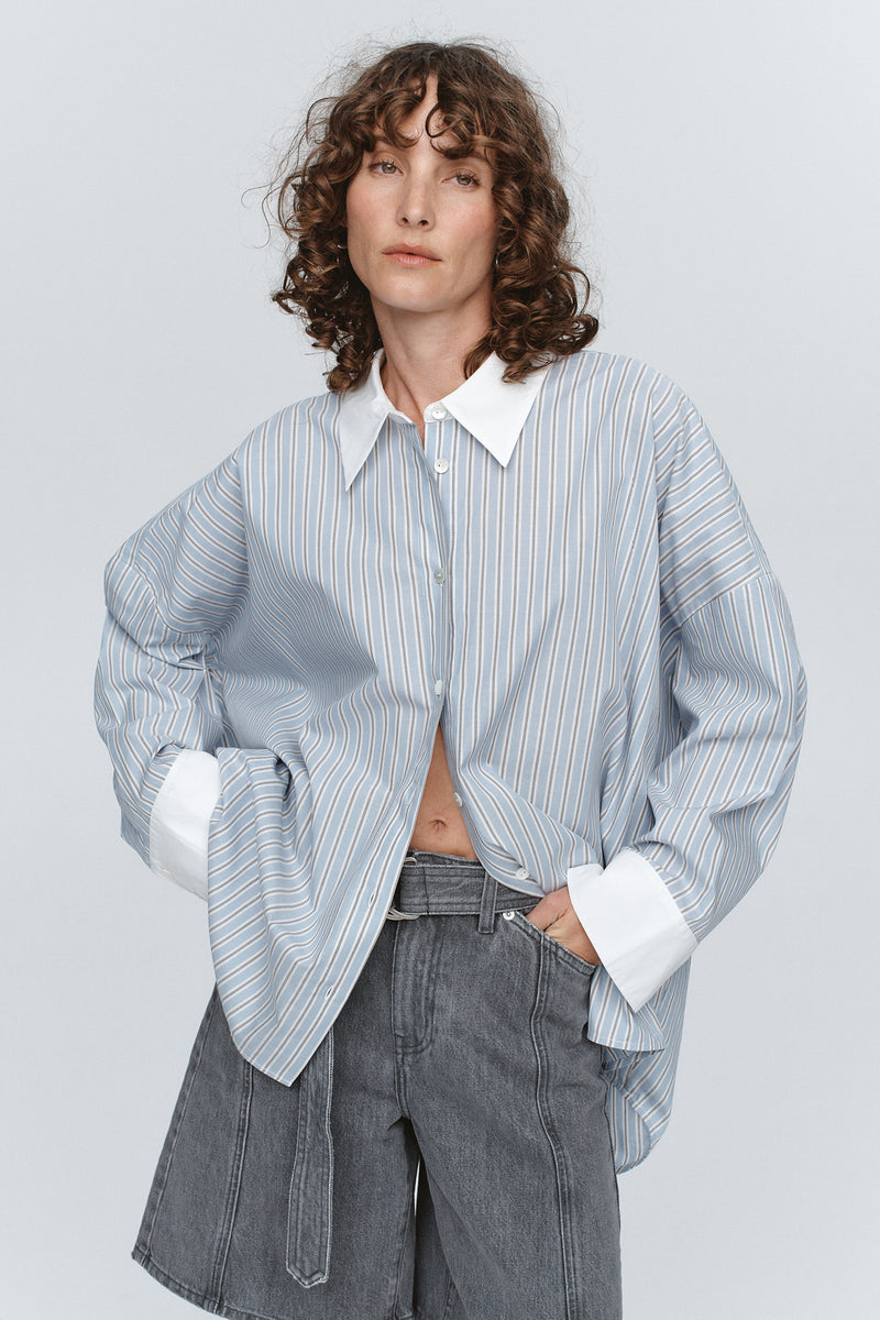 EDIE SHIRT - BLEU STRIPE