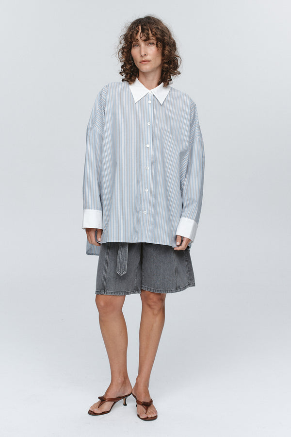EDIE SHIRT - BLEU STRIPE