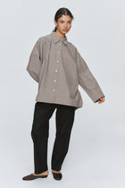 EDIE SHIRT - CHOCOLATE STRIPE