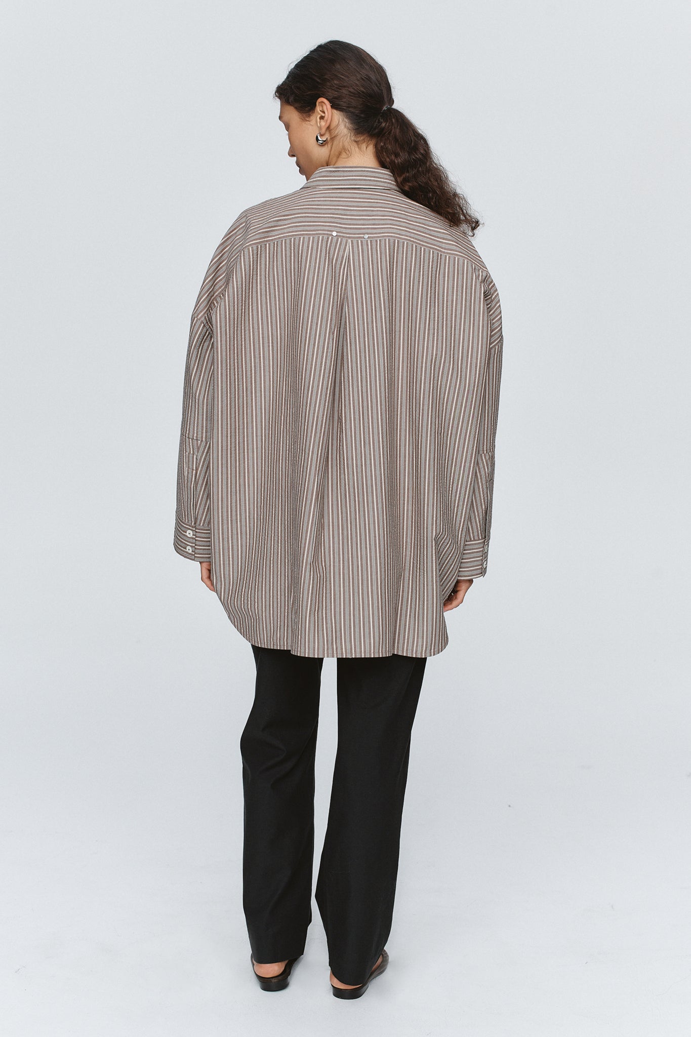 EDIE SHIRT - CHOCOLATE STRIPE