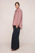 EDIE SHIRT - ROSEWOOD STRIPE
