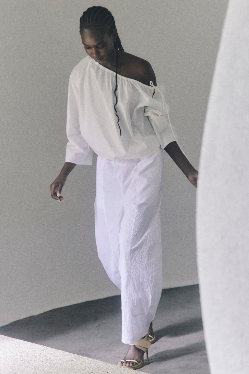 KASIA TOP - IVORY COTTON