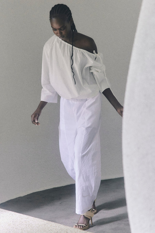 KASIA TOP - IVORY COTTON