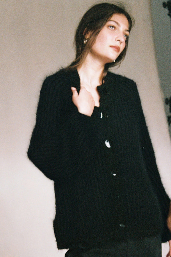 JASPER CARDIGAN - BLACK