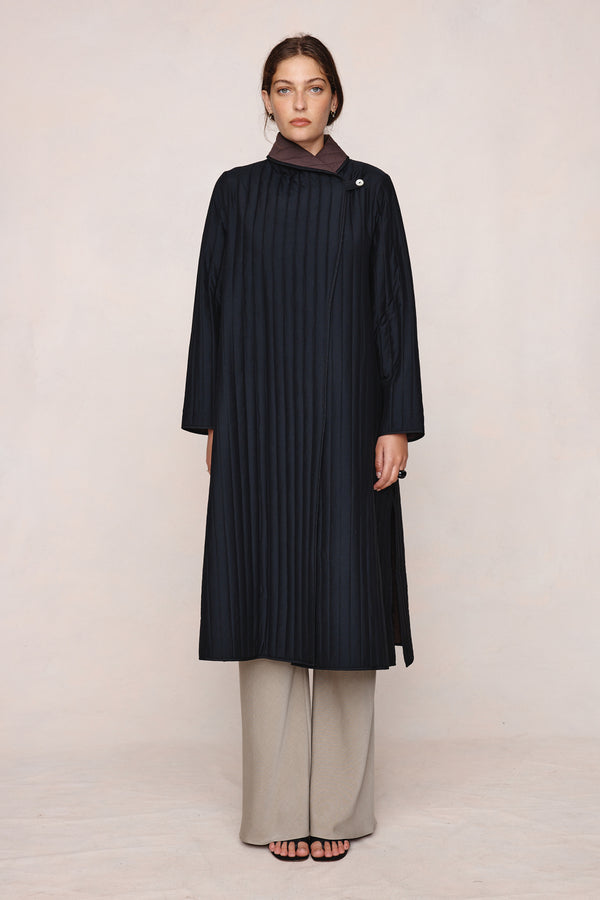 ELI COAT - BLACK / TAPENADE