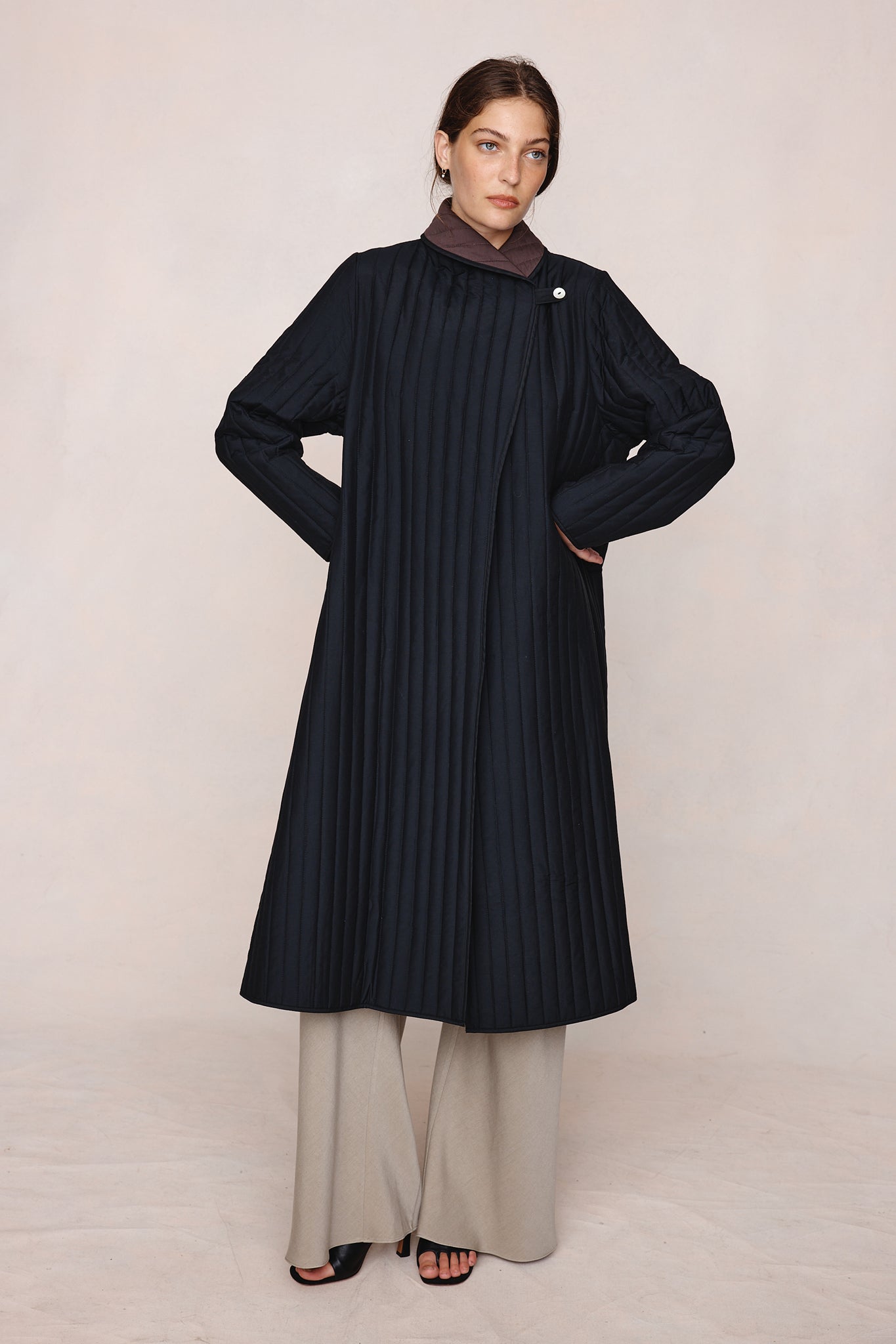 ELI COAT - BLACK / TAPENADE