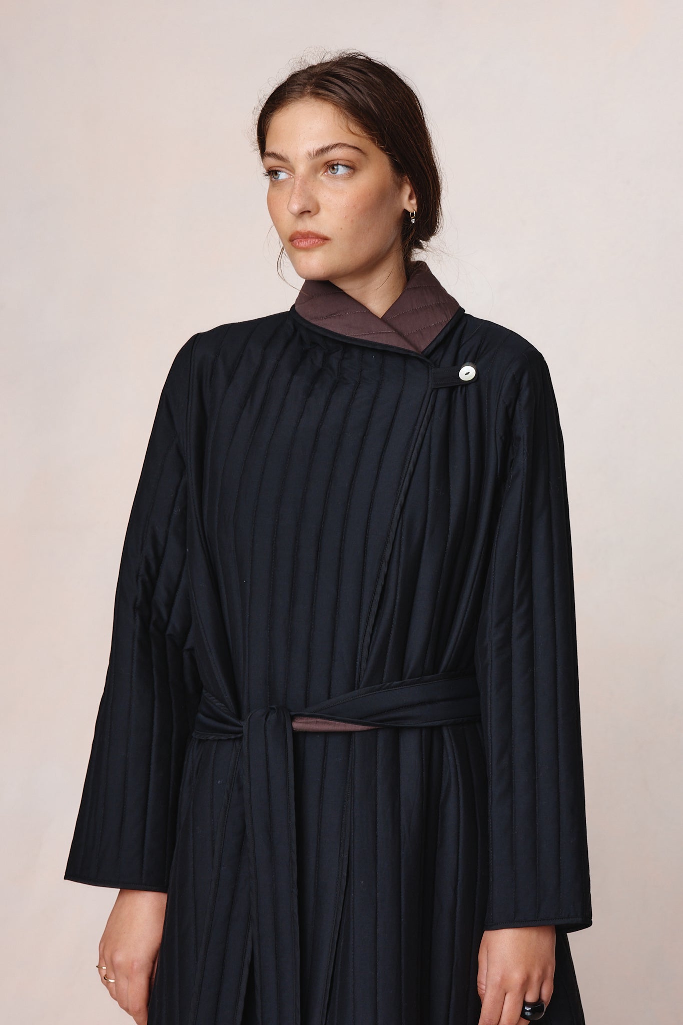 ELI COAT - BLACK / TAPENADE