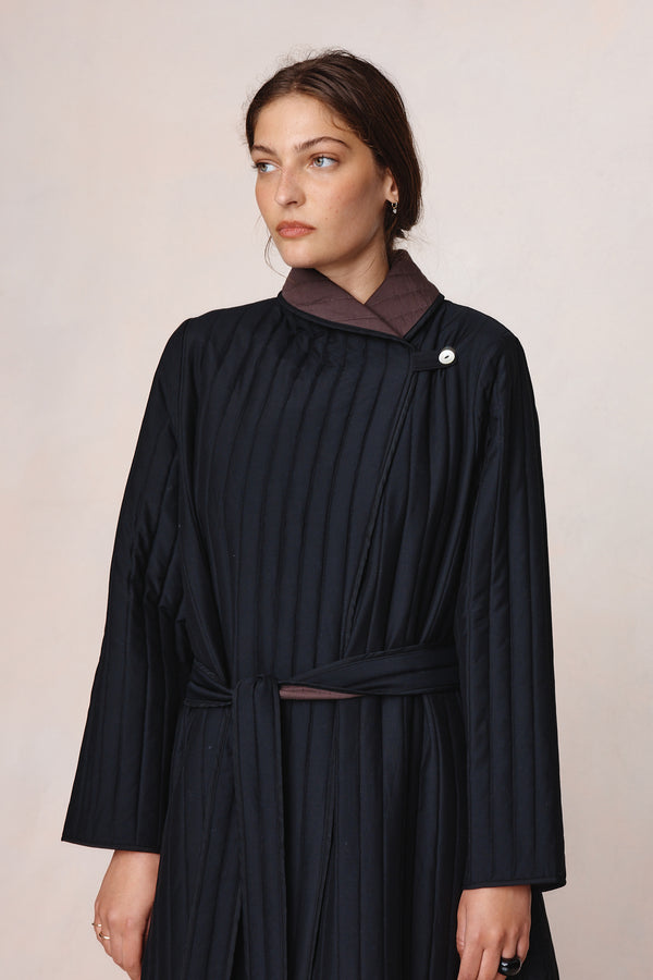 ELI COAT - BLACK / TAPENADE