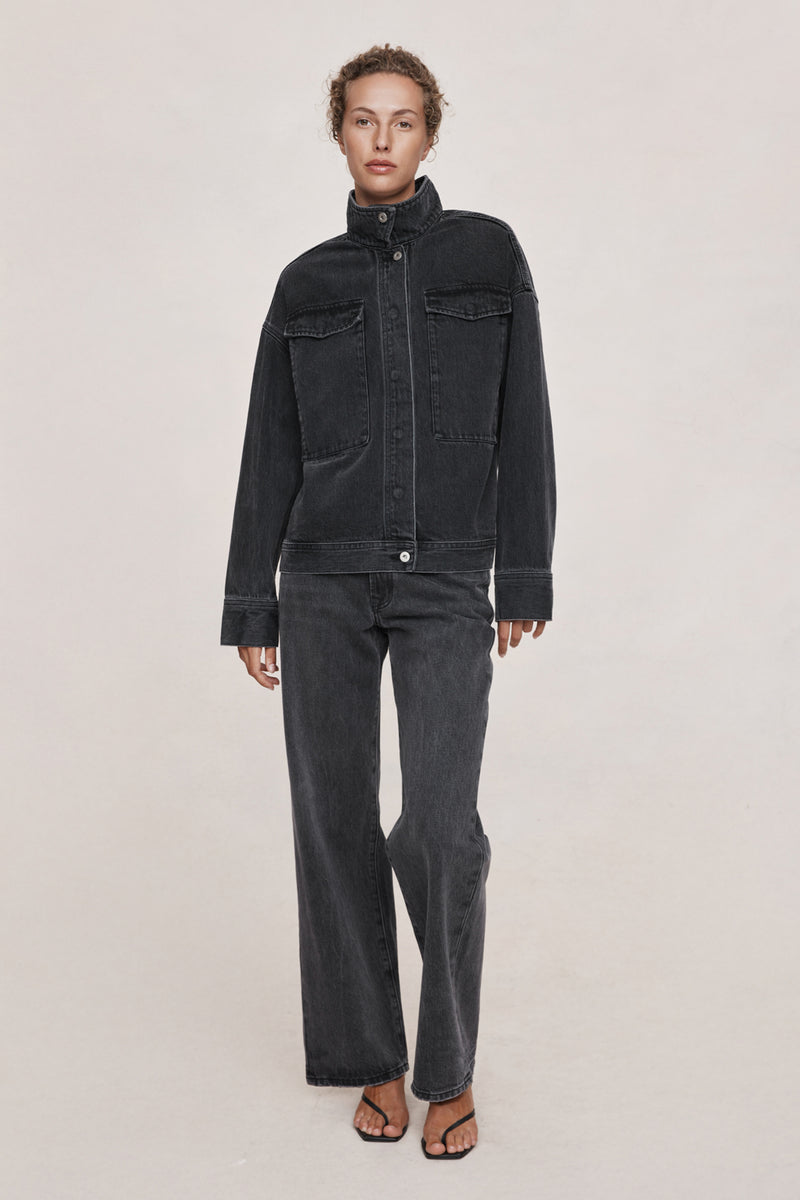 FARRIN JACKET - FADED BLACK