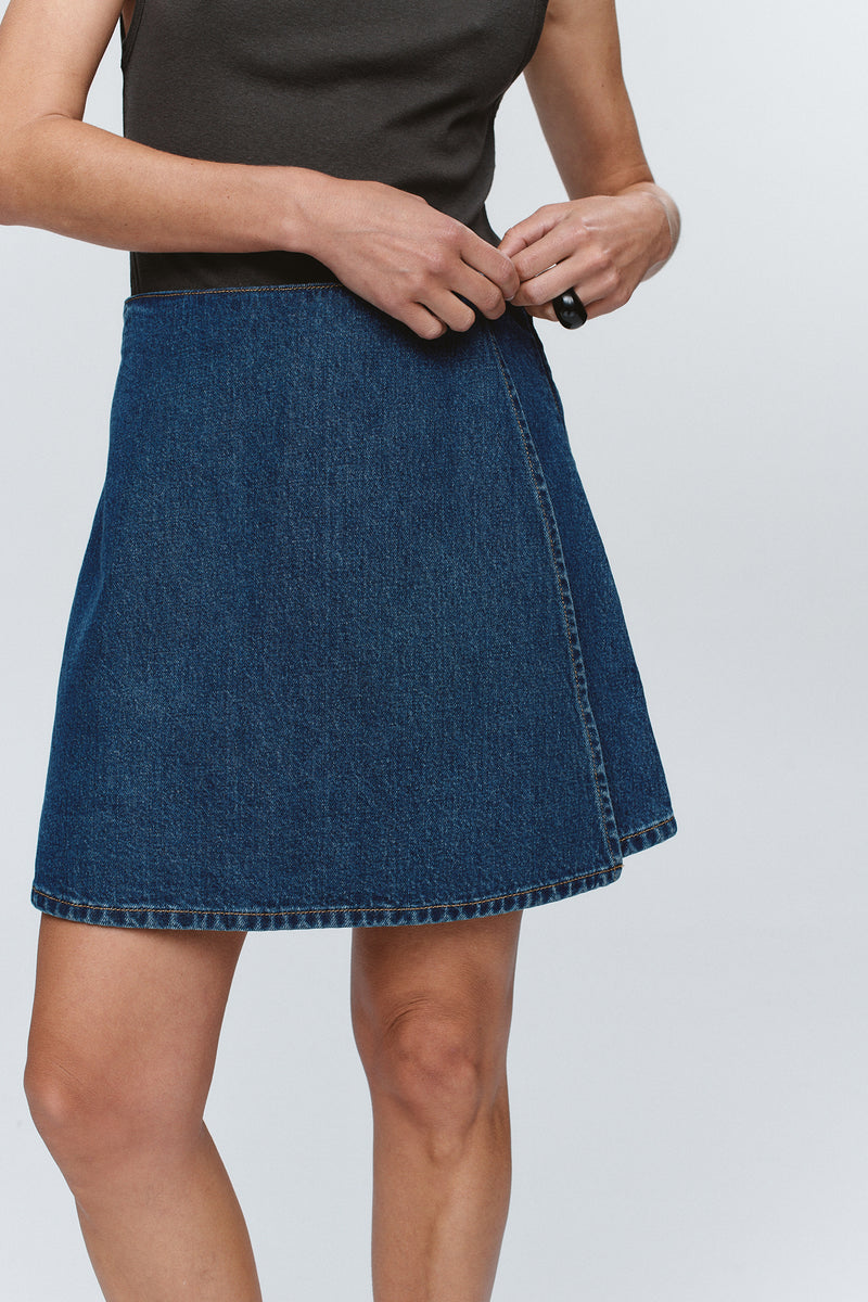 FINN SKIRT - WASHED INDIGO