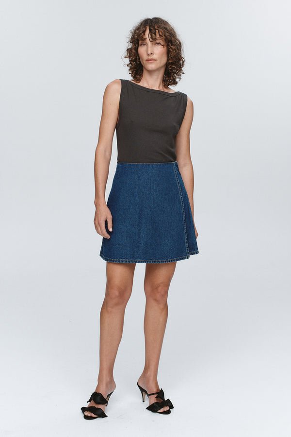 FINN SKIRT - WASHED INDIGO