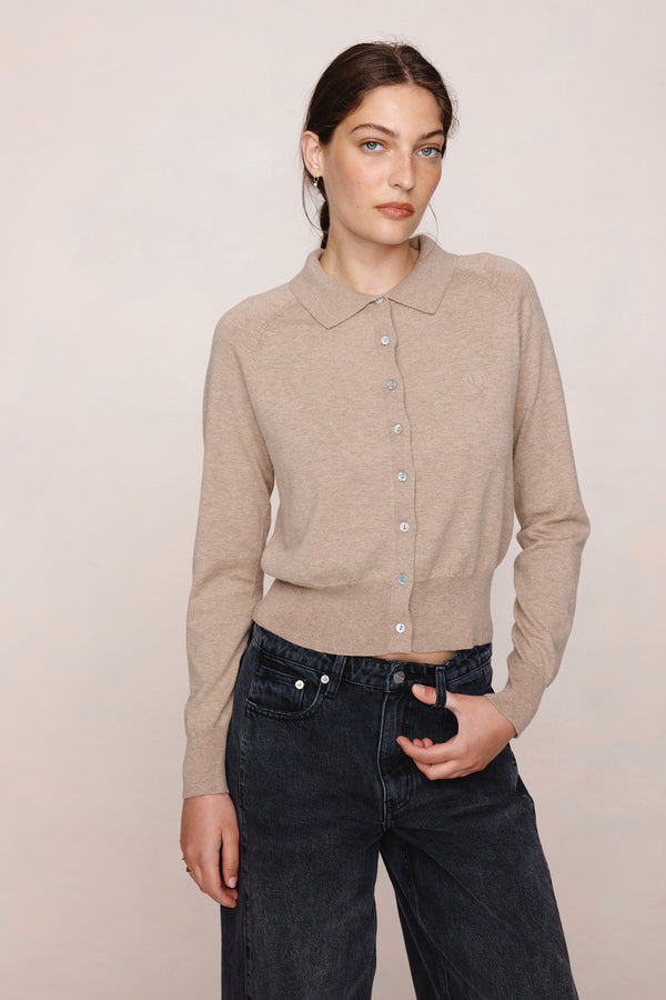 FOUNDATIONS CARDIGAN - OATMEAL