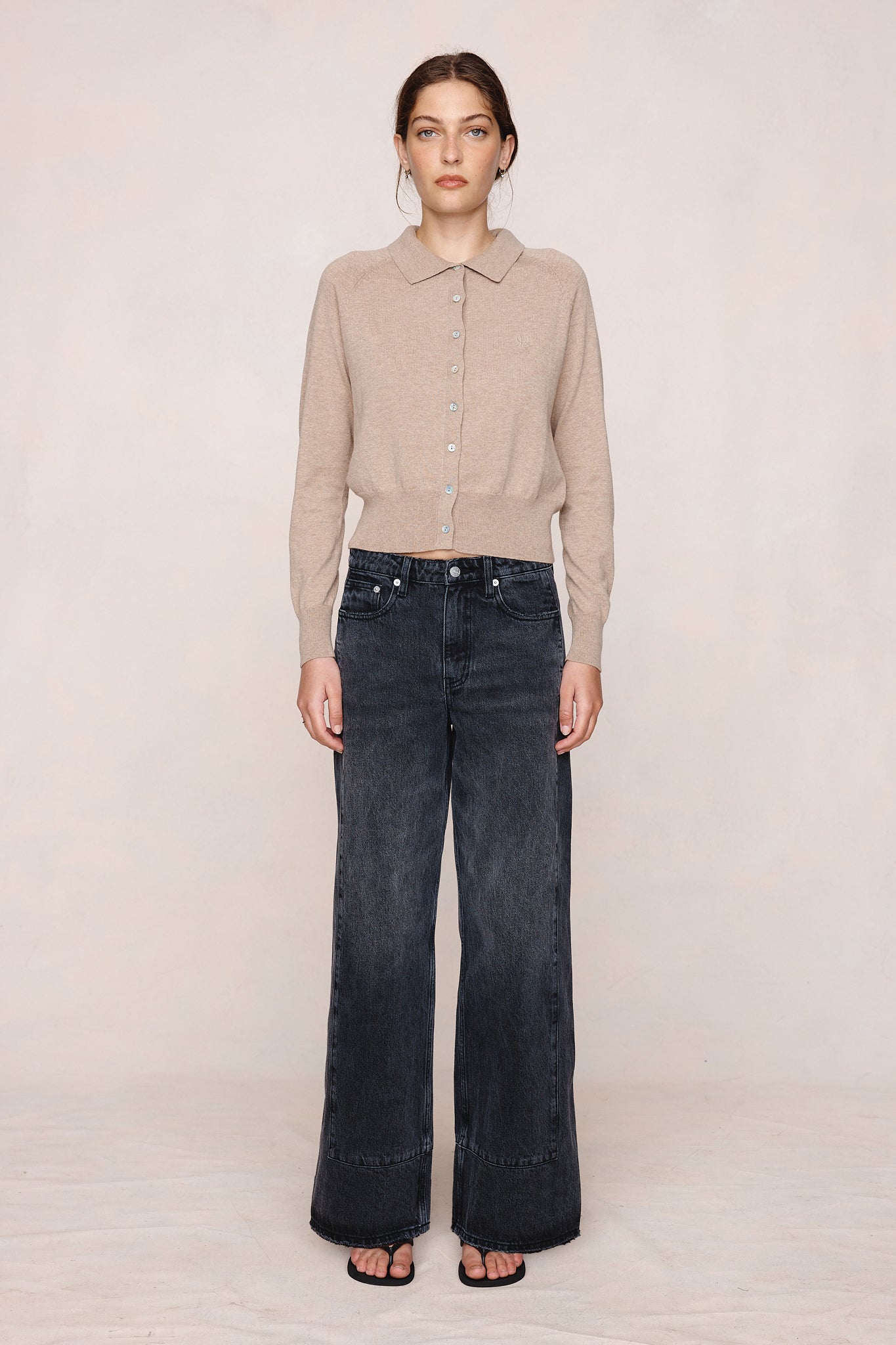 FOUNDATIONS CARDIGAN - OATMEAL