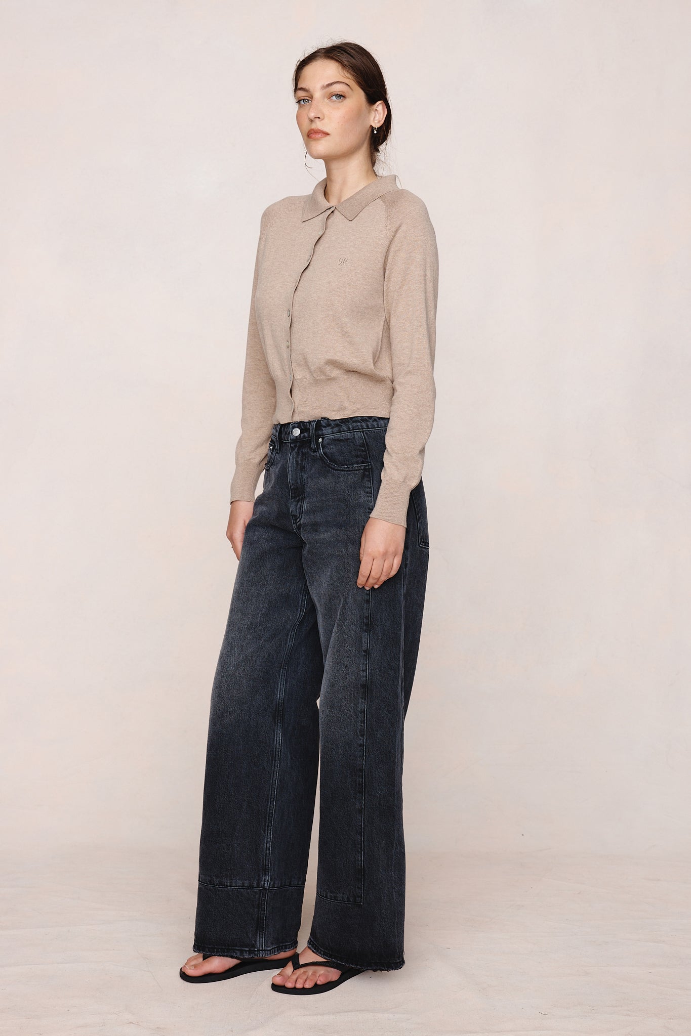 FOUNDATIONS CARDIGAN - OATMEAL