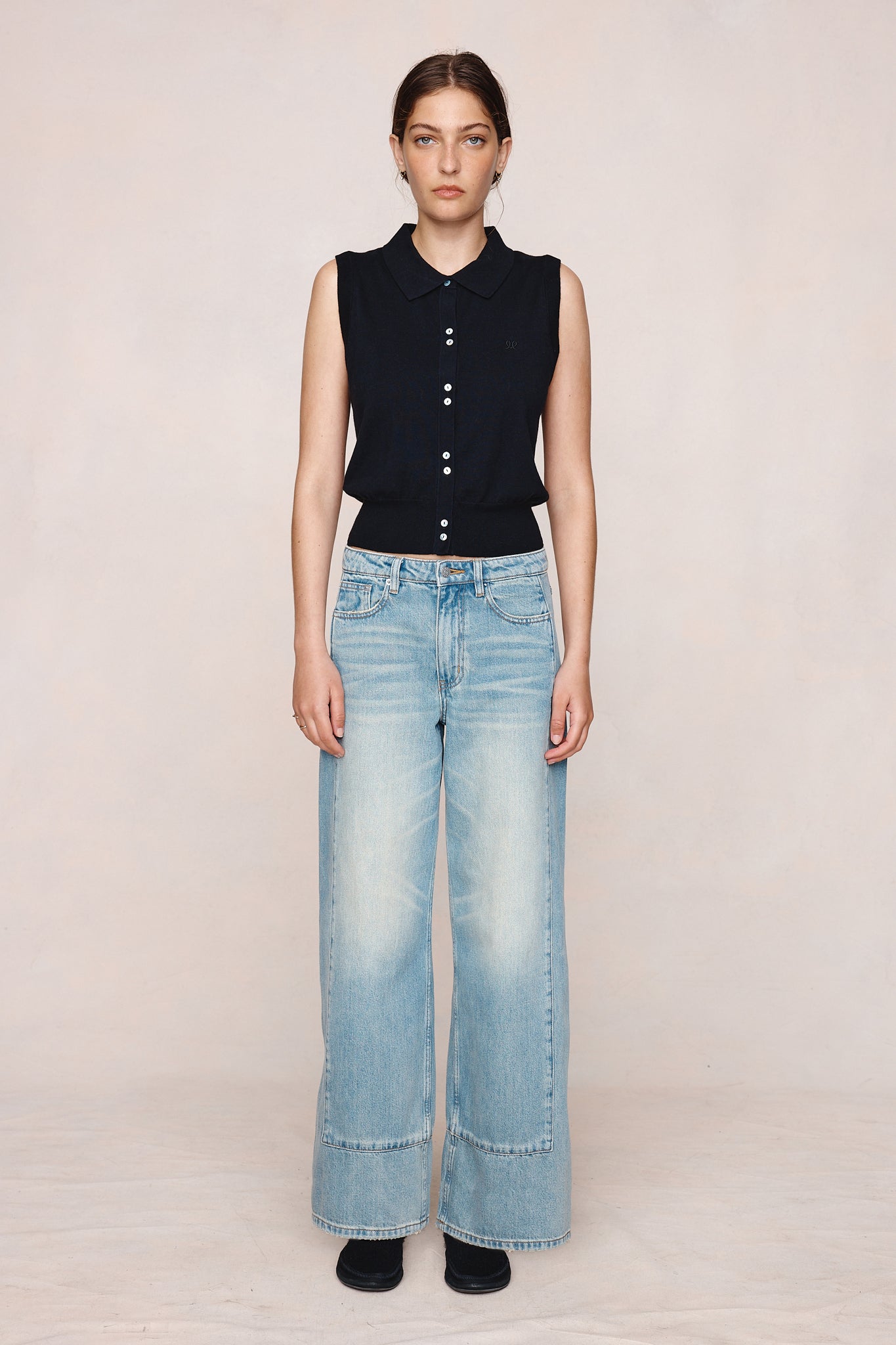 FRANNIE VEST - BLACK