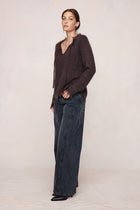 FRAYED GABRIELLE JUMPER - TAPENADE