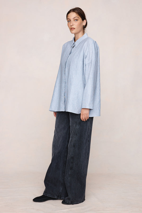 FREDDY SHIRT - CHARCOAL STRIPE