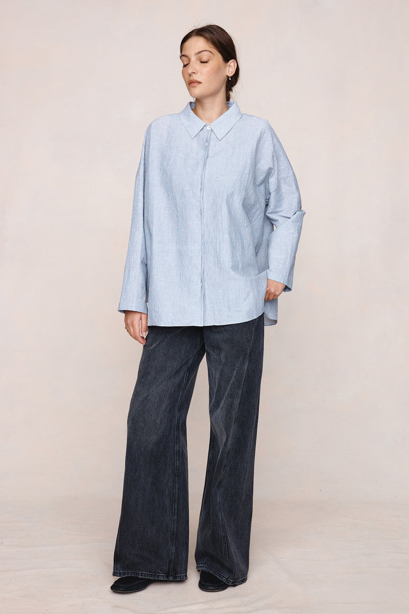 FREDDY SHIRT - CHARCOAL STRIPE