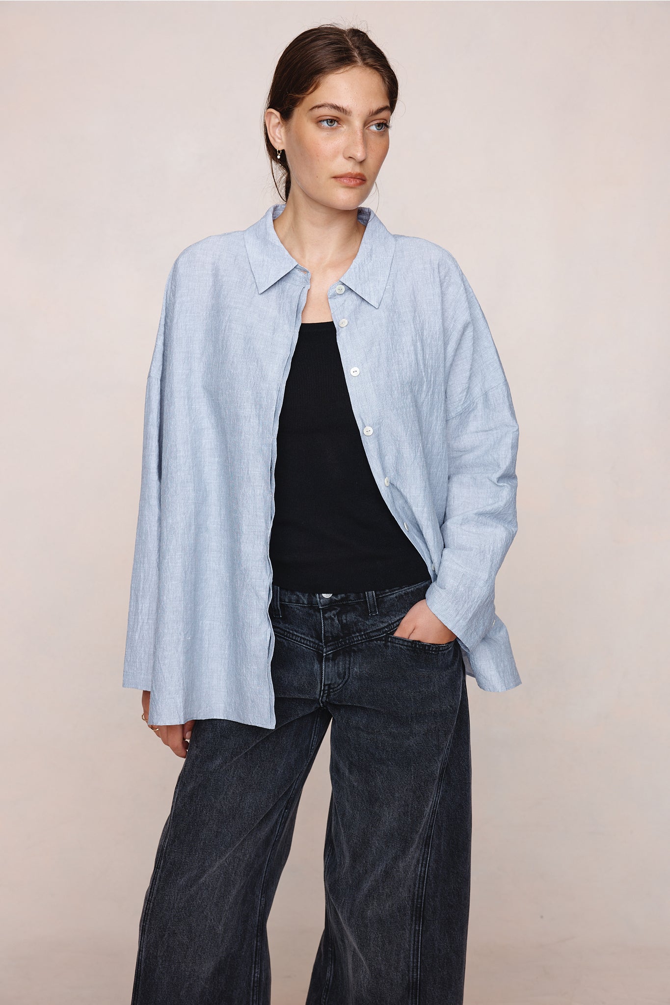 FREDDY SHIRT - CHARCOAL STRIPE