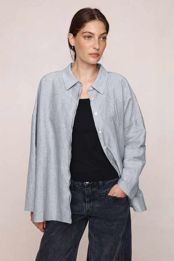 FREDDY SHIRT - CHARCOAL STRIPE