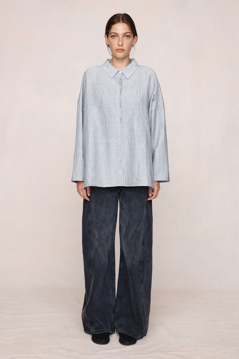 FREDDY SHIRT - CHARCOAL STRIPE