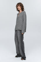 GABRIELLE JUMPER - BLACK / IVORY MELANGE