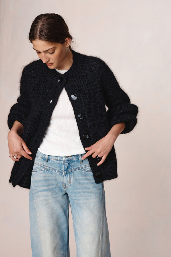 JASPER CARDIGAN - BLACK