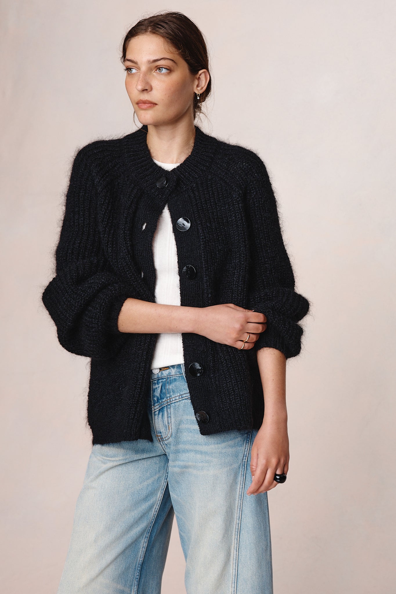 JASPER CARDIGAN - BLACK