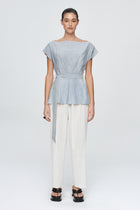 JUDE TOP - BLEU STRIPE